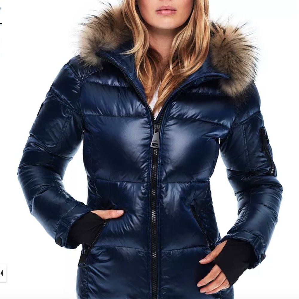 SAM. Blake Fur Trim Short Down Jacket